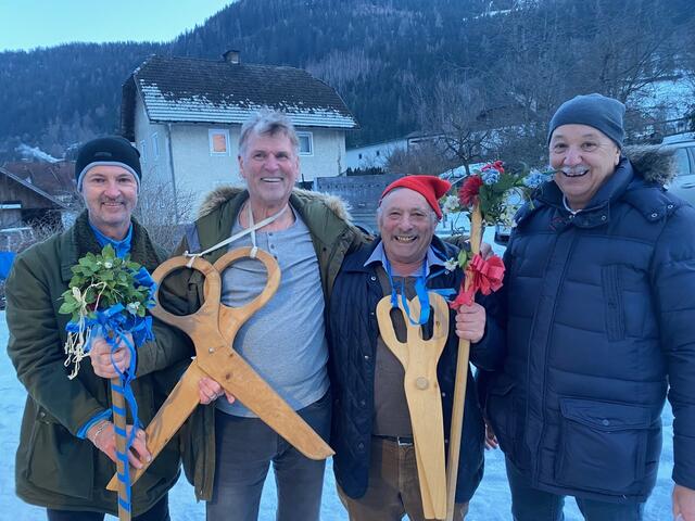 VON LINKS - Beimoar Bernhard Knapp, Moar Josef Braunsteiner, Moar Johann Embacher, Beimoar Erich Mayer | Foto: Kameradschaft Ramingstein