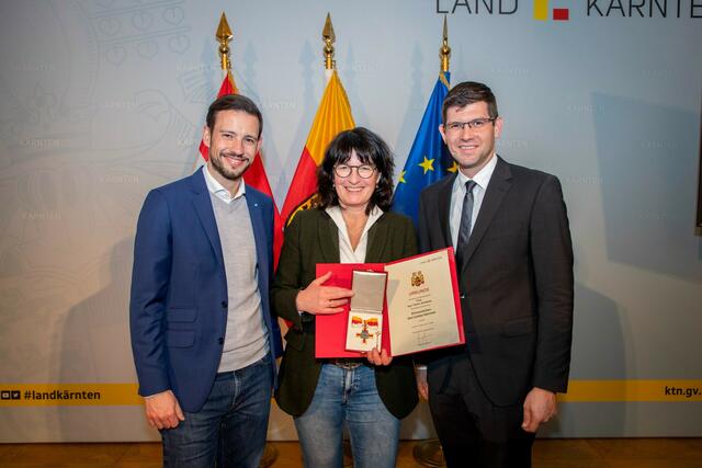Foto: LR Sebastian Schuschnig, Karin Schabus und LR Martin Gruber (von links)
 | Foto: Büro LR Schuschnig