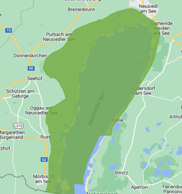 Grün markiert, das Gebiet der ARGE Neusiedler See.  | Foto: Screenshot/fischen-am-se.at