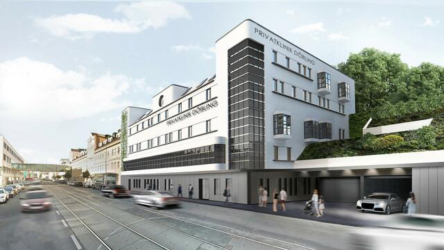 Bis 2026 soll die Privatklinik Döbling einen fünfstöckigen Zubau erhalten. | Foto: Meissl Architects