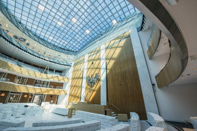 So sieht das neue Parlament mit der Glaskuppel heute aus. | Foto: Parlamentsdirektion/Michael Buchner