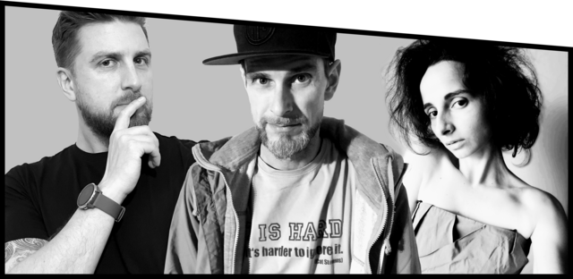 Miteinander erfolgreich unterwegs: Philip Wansch, Andreas Hagemann und Alia Fedorova performen gemeinsam einen Anti-Kriegs-Song. | Foto: Montage: Hagemann