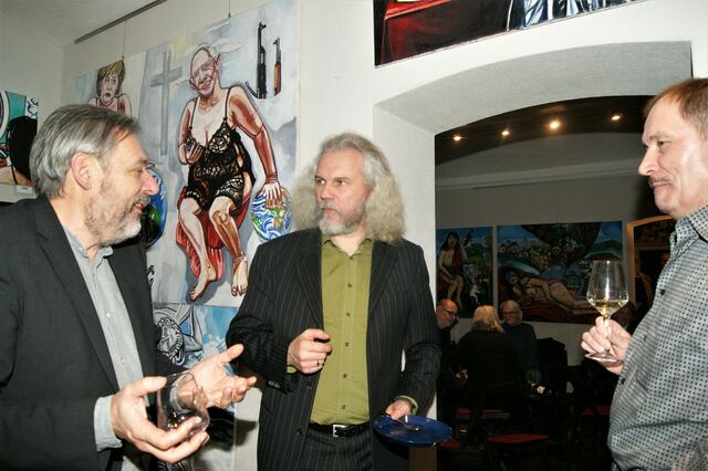 NR aD Werner Groiß im Gespräch mit NR Martin Litschauer und einem dritten Gast | Foto: privat
