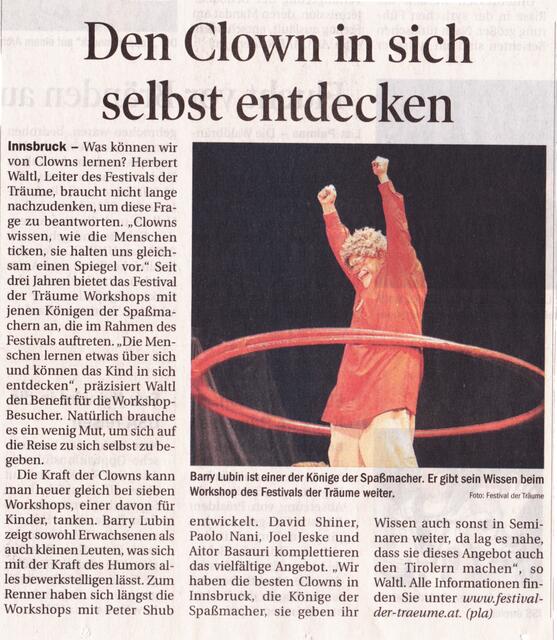 Rezension in der Tiroler Tageszeitung | Foto: Marcantonio Marino / FdT