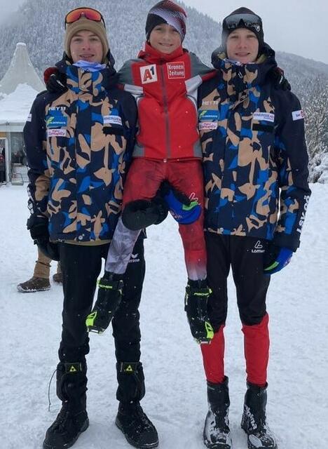 Paul Peherstorfer, Jakob Böckl und Rene Maureder freuen sich über ihre Platzierungen. | Foto: Sportunion Bad Leonfelden