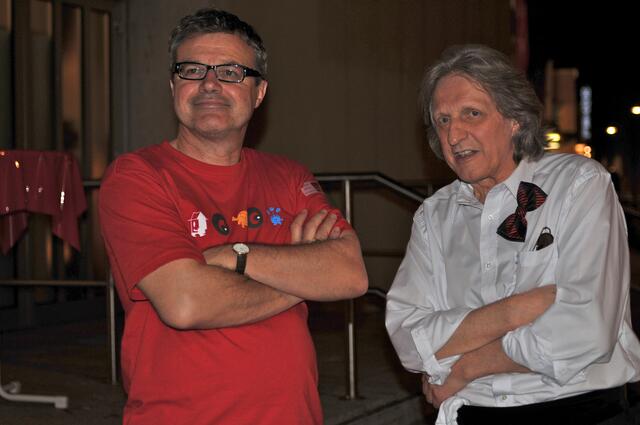 Musste einiges einstecken - der damalige Impresario Herbert Waltl, hier mit DEM FdT-Einlass-Mastermind-Alfred "Alfie" Lerchbaumer. | Foto: Marcantonio Marino / FdT