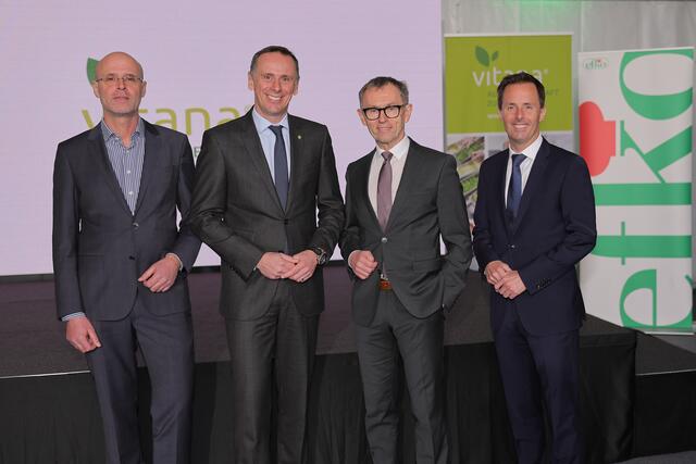 Manfred Speiser, Landesrat Jochen Danninger, Klaus Hraby und Markus Pois (v.l.). | Foto: efko/Hinterramskogler