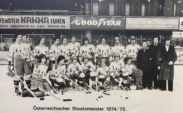 Hockend von links: Karl Ettinger, Herbert Platzer, Erich Timischl, Karl Lang, Werner Schilcher, Helmut Jäger,  Michael Rudmann;
Stehend von Links: Michael Herzog, Franz Voves, Othmar Ruß, Viktor Kongurtsev, Kurt Hilgarth, Max Moser, Manfred Nitsch, Gerald Schuller, Peter Wetzer, Walter Primus, Anatoly Koslow, Marion Kuschlig, Dr. Hans Dobida, Franz Schilcher.
