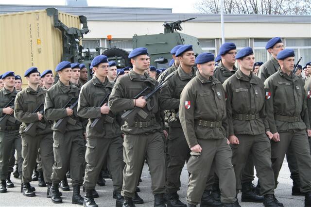 420 Soldatinnen und Soldaten sprechen in Thal die Gelöbnisformel | Foto: Edith Ertl