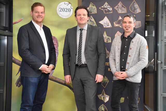 v.li.: Obmann Christian Wandl, LR René Zumtobel und GF Hermann Sonntag stellten heute im Rahmen einer Pressekonferenz das Programm des Naturpark Karwendel bis 2028 vor. | Foto: Land Tirol/Sidon