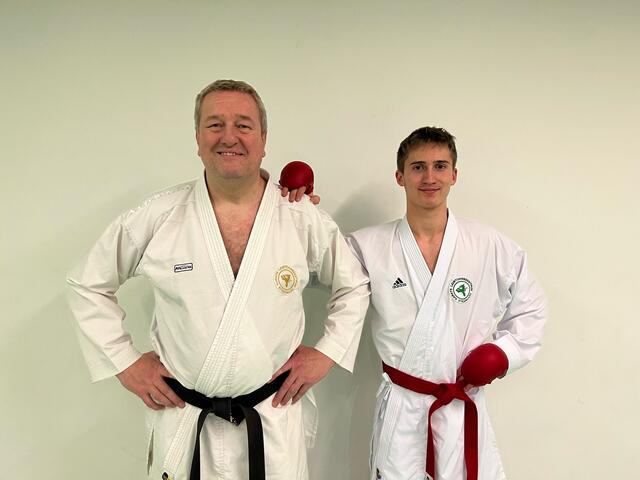 Marius Schmelzer mit seinem Trainer Gerhard Jedlicka | Foto: Schmelzer