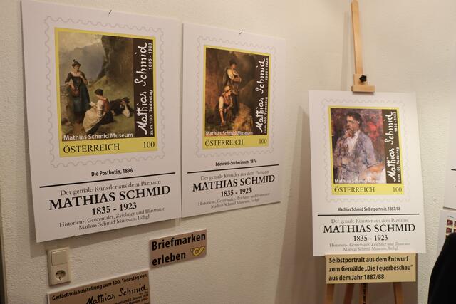 Sondermarken der Österreichischen Post AG zum 100. Todestag von Mathias Schmid. | Foto: Othmar Kolp