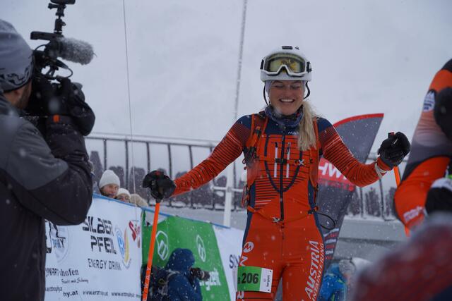 Die Pinzgauerin Sarah Dreier wurde beim "Vertical" am Freitag Erste. | Foto: Philipp Scheiber