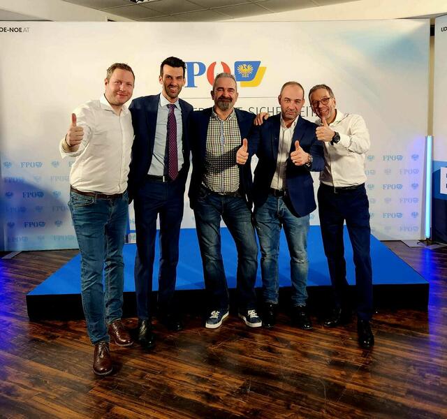 FPÖ-Spitzenkandidat Christoph Luisser konnte am Sonntag in St. Pölten feiern. | Foto: Luisser