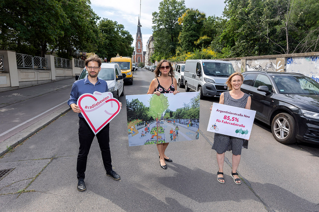 85,5 Prozent haben sich für die Fahrradstraße Argentinierstraße entschieden.  | Foto: PID/Bubu Dujmic