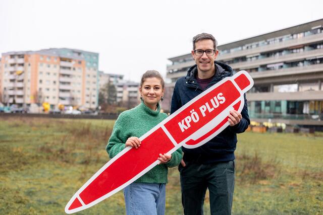 Sollte die KPÖ plus bei der Landtagswahl überraschend den Einzug in den Landtag schaffen, wollen Kay-Michael Dankl und Natalie Hangöbl als Abgeordnete einziehen. | Foto: Sarah Pansy
