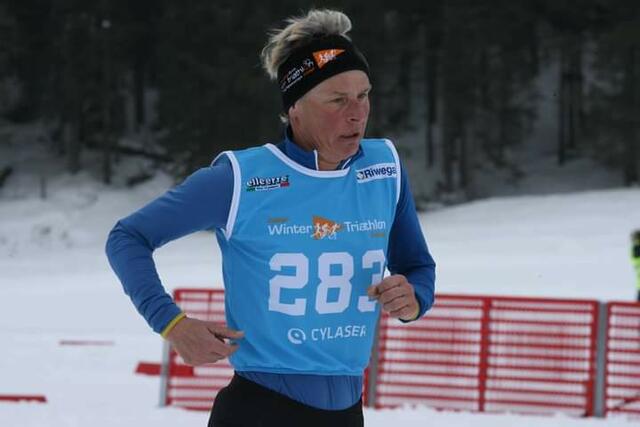 Sabine Greipel wird Europameisterin im Wintertriathlon in der Altersklasse 55-59 Jahre. | Foto: privat