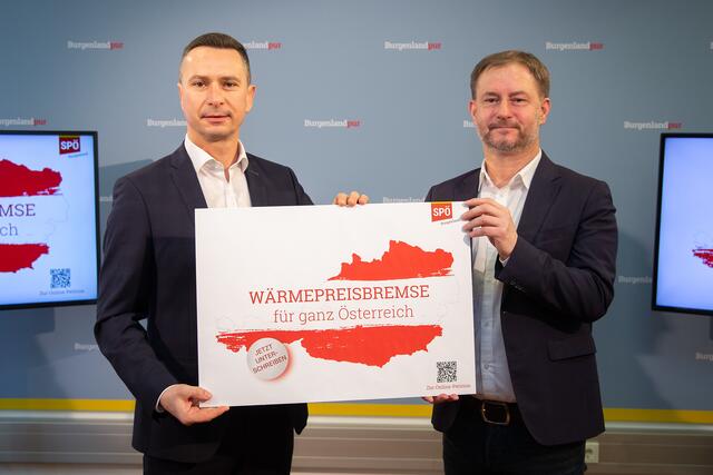 Robert Hergovich und Roland Fürst präsentierten die SPÖ-Petition.  | Foto: SPÖ Burgenland