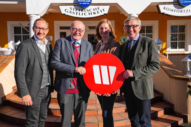 In Frauental: Jochen Pack, Manfred Kainz und Barbara Eibinger-Miedl und Josef Herk (v.l.) | Foto: WB DL
