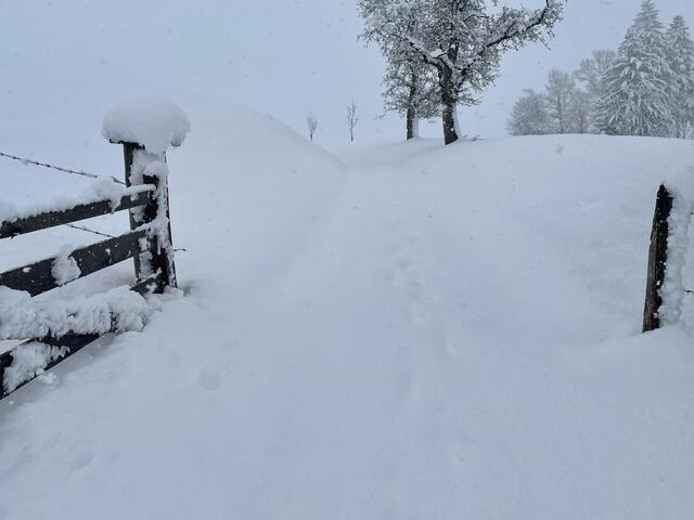 Auch in Roßleithen liegt schon viel Schnee.  | Foto: Aigner