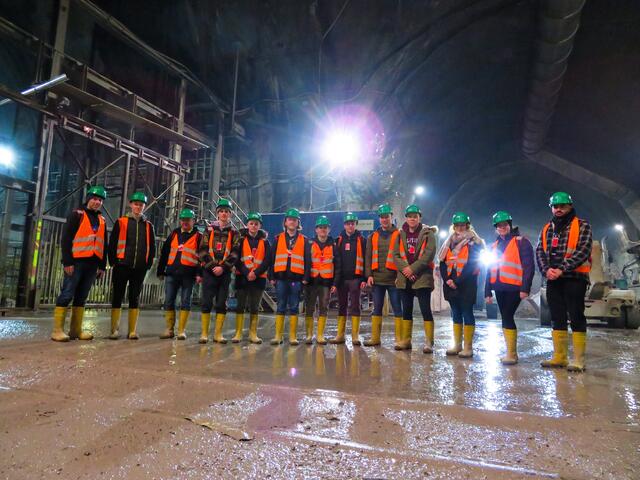 Bautechnikschüler besuchten die Großbaustelle „Semmering-Basistunnel“ | Foto: HTL Pinkafeld