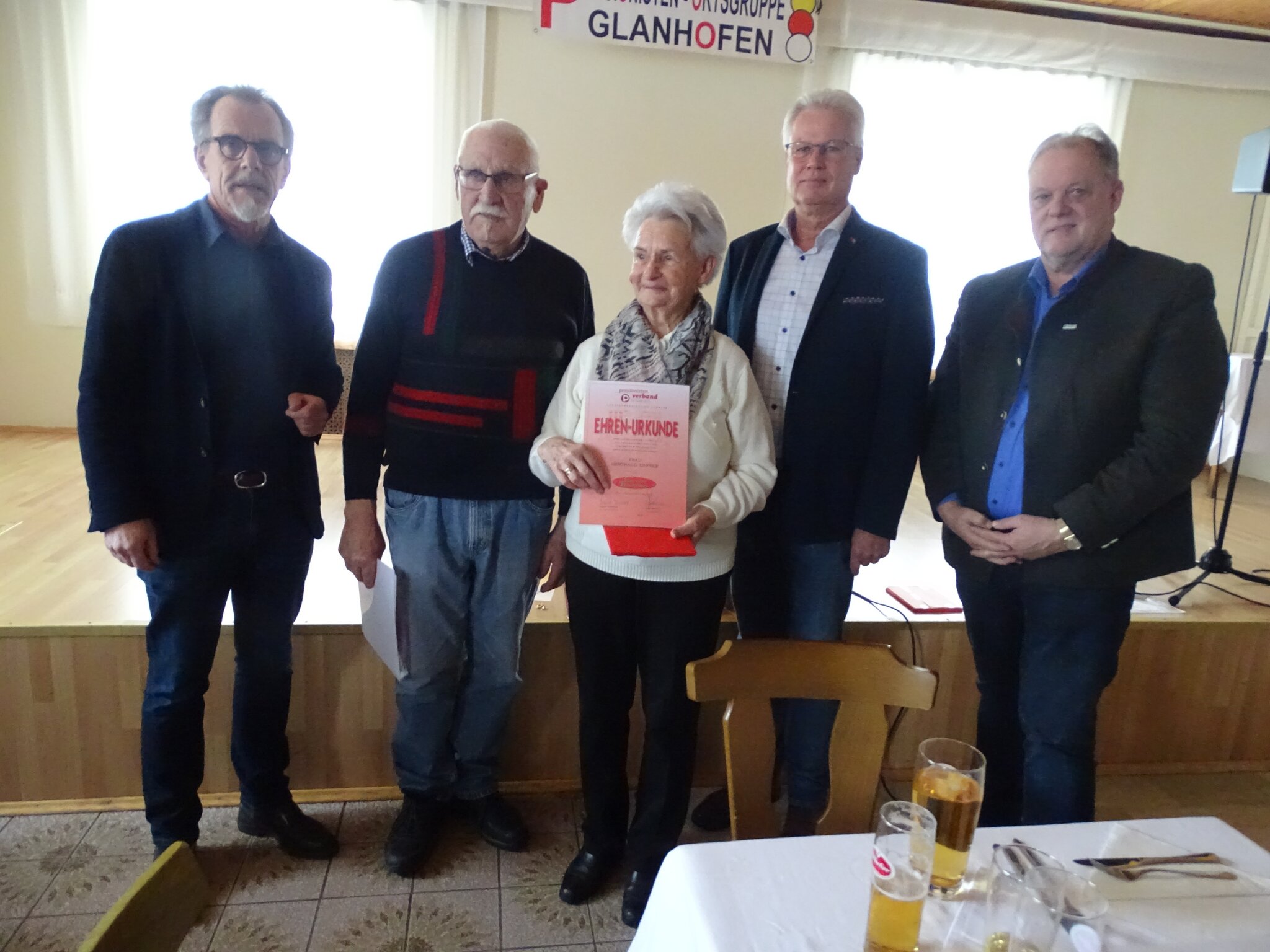Jahreshauptversammlung der OG Glanhofen Ortsgruppe Glanhofen blickte