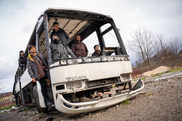 Geflüchtete entlang der SOS Balkanroute ohne Versorgung und Unterkunft. | Foto: SOS Balkanroute