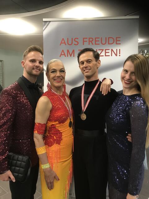 v. l. n. r. Herby Stanonik, Martina Gansterer, Toni Haselberger, Catharina Malek | Foto: TSK Juventus Stockerau