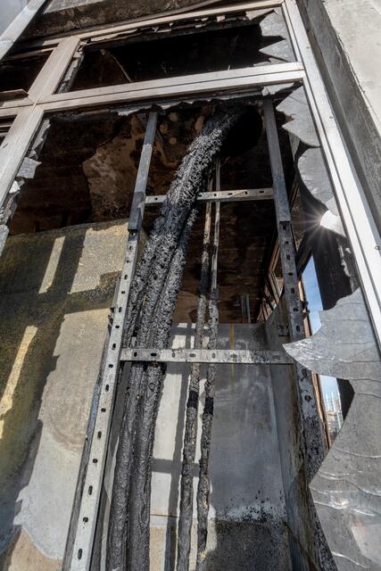 Alpenrind Schlachthof nach dem Feuer. | Foto: Magistrat Salzburg/Killer