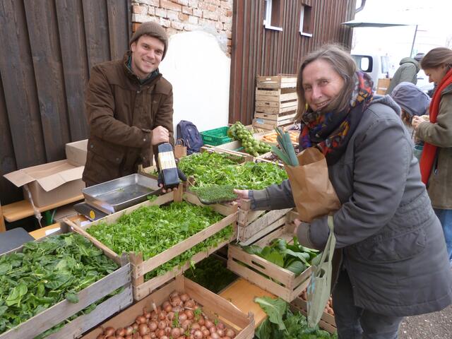 Martin Pölzer brachte das frischeste Gemüse und jede Menge gute Laune aus St. Andrä am Zicksee mit!