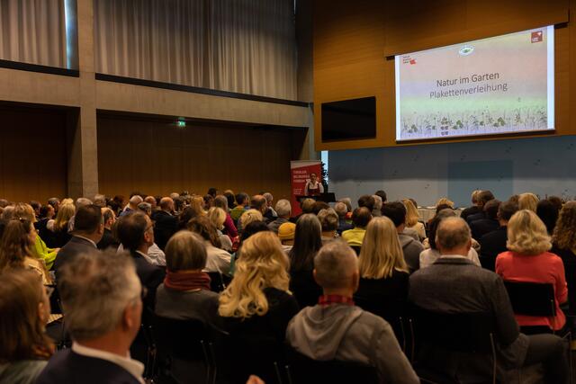 Am Samstag erhielten 89 vorbildliche GartenbesitzerInnen aus allen Tiroler Bezirken die Plakette „Natur im Garten“ im Innsbrucker Landhaus.
 | Foto: © Victoria Hörtnagl