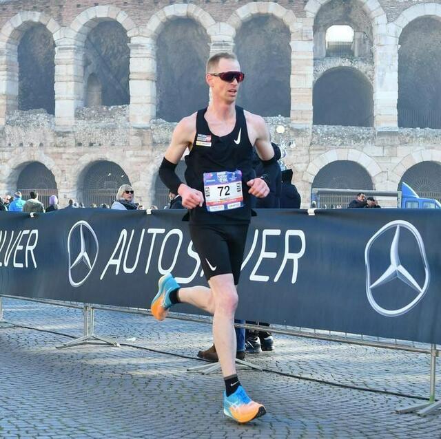 Mario Janach vom LC Villach auf dem Weg zur neuen Halbmarathon-Bestzeit. | Foto: Privat