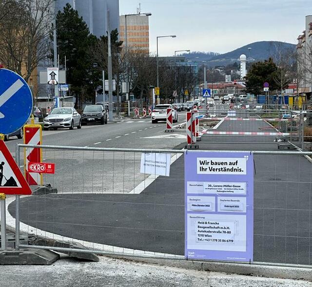 Verläuft alles nach Plan, sind die Bauarbeiten und damit auch der Radweg in der Lorenz-Müller-Gasse bis April fertig. | Foto: BV20