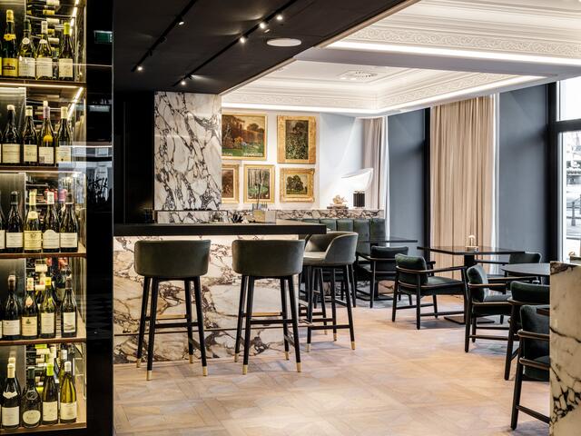 Das Glasswing Bistro &amp; Bar ist täglich von 11 Uhr bis Mitternacht sowie an Freitagen und
Samstagen bis 01:00 Uhr geöffnet. | Foto: The Amauris Vienna