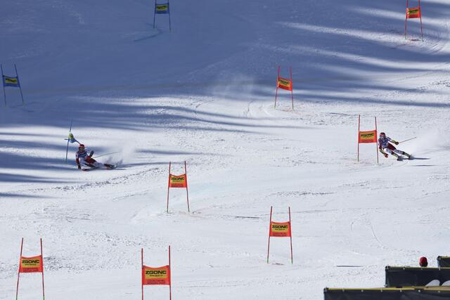 Im Halbfinale trafen Dominik Raschner und Adrian Pertl noch aufeinander – am Ende holten die ÖSV-Läufer Silber (Raschner) und Bronze (Pertl). | Foto: Marco Trovati / AP / picturedesk.com