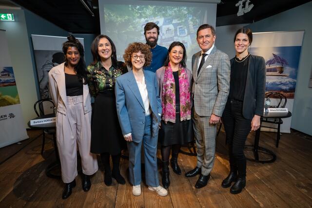 Sithara Pathirana, Gerlinde Riedl, Barbara Horvath, Claudius Schulze, Veronica Kaup-Hasler, Peter Hanke und Sophie Haslinger (v.l.). | Foto: David Bohmann