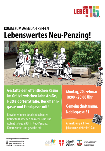 Einladung zum Agendatreffen Lebenswertes Neu-Penzing | Foto: Verein Lokale Agenda 21 Wien