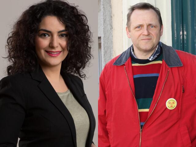 Zwei Bezirksräte der Grünen Döbling sind nicht mehr Mitglied in der Partei: Mahsa Abdolzadeh und der Ex-Klubchef Heinz Hieber. | Foto: Grüne Döbling/bz/RMW kreativ