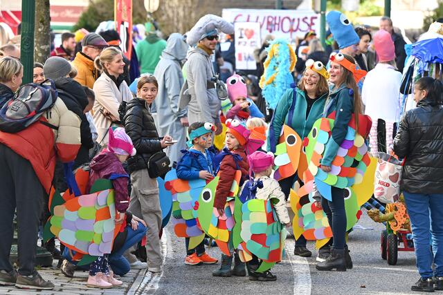 Einige Teilnehmer waren in Bad Ischl als Regenbogenfische verkleidet. | Foto: Wolfgang Spitzbart