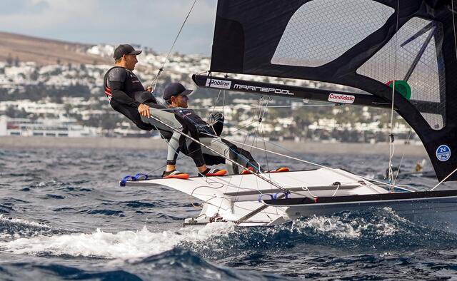 Die beiden Segler Keanu Prettner und Jakob Flachberger auf Lanzarote. | Foto: Sailing Energy