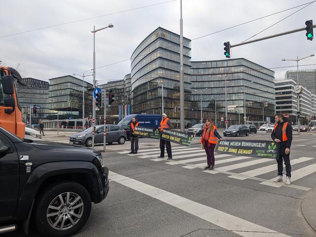 Auch am Landstraßer Gürtel gab es einen Klimaprotest. | Foto: Letzte Generation AT