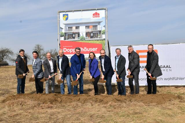 Spatenstich für Doppelhäuser und Bungalows in Welgersdorf ist erfolgt. | Foto: Michael Strini