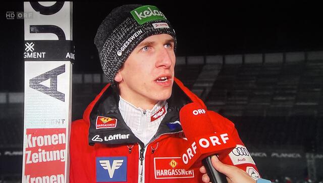 Im ORF-Interview ließ Daniel Tschofenig seinen Emotionen freien Lauf | Foto: Screenshot/ ORF1