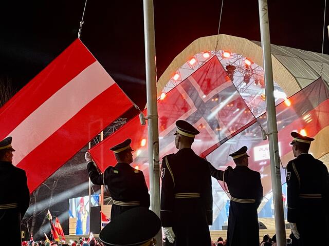 So sieht es aus, wenn in Kranjska Gora die österreichische Flagge gehisst wird. | Foto: MeinBezirk.at