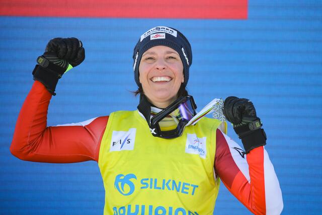Katrin Ofner mit Silber. | Foto: GEPA pictures
