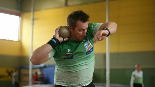 Martin Ladinig holte sich Gold im Kugelstoßen bei den Masters in der M50-Klasse. Dabei erzielte er eine Bestweite von 12,79 Metern. | Foto: STLV-Riedenbauer