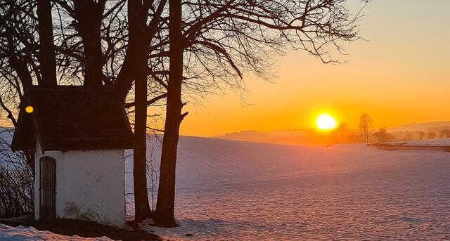 Sonnenuntergang in Vorderschiffl