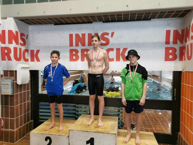 Pius Willmann erreichte bei den Tiroler Hallenmeisterschaften Platz 3 in der Disziplin 100m Freistil. | Foto: Willmann