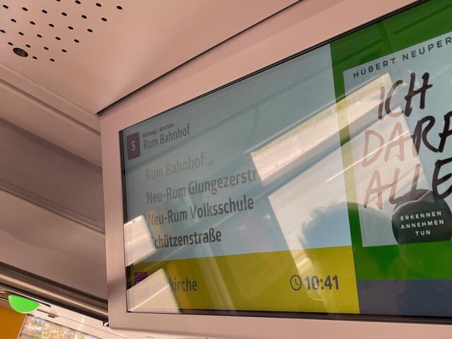 Schützenstraße - Neu Rum Volksschule - Neu Rum Glungezerstraße - Bahnhof Rum lauten die neuen Haltestellen der Linie 5. | Foto: BezirksBlätter