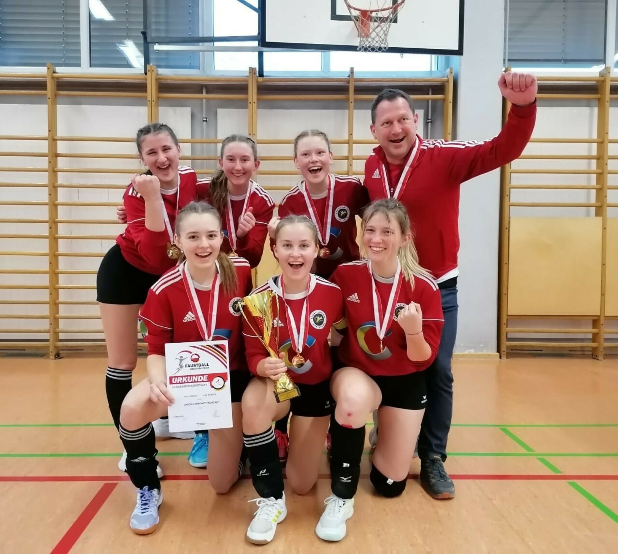 Faustball Zweimal Gold für U18Nachwuchs der Union Freistadt Freistadt